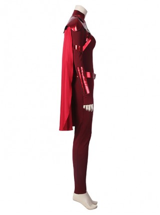 The Boys Season 3 Crimson Countess Halloween Cosplay Costume Red Sexy Slim Bodysuit Cape Blindfold Set Shoes Not Included
