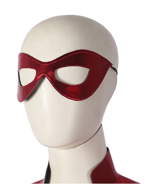 The Boys Season 3 Crimson Countess Halloween Cosplay Costume Red Sexy Slim Bodysuit Cape Blindfold Set Shoes Not Included