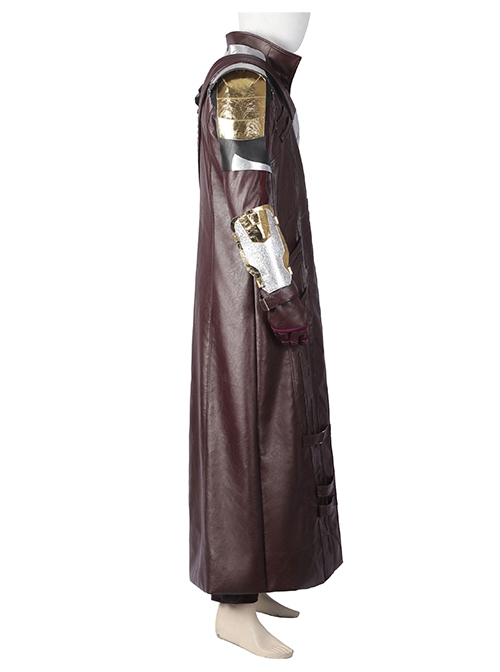 Thor 4 Peter Quill Halloween Cosplay Costume Brown Leather Long Coat Set Shoes Not Included