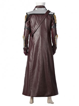 Thor 4 Peter Quill Halloween Cosplay Costume Brown Leather Long Coat Set Shoes Not Included