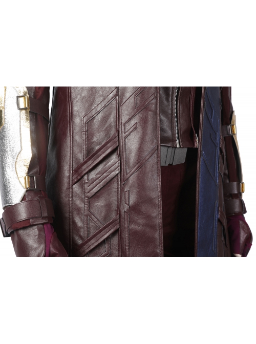 Thor 4 Peter Quill Halloween Cosplay Costume Brown Leather Long Coat Set Shoes Not Included