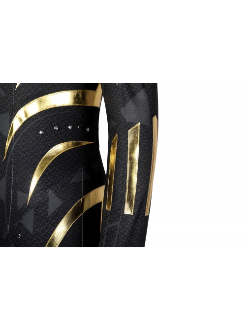 Black Panther Shuri Halloween Cosplay Costume Black Bottom Gold And Silver Color Exquisite Cool Slim Bodysuit