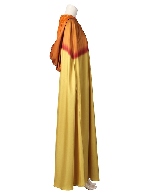 Thor Valkyrie Halloween Cosplay Costume Orange Yellow Gradient Loose One Size Cape