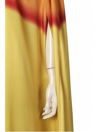 Thor Valkyrie Halloween Cosplay Costume Orange Yellow Gradient Loose One Size Cape