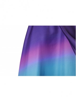 Thor Halloween Cosplay Costume Purple Pink Blue Gradient Loose Fashion Thor Cloak