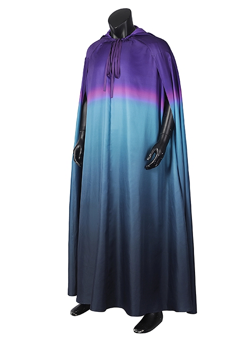 Thor Halloween Cosplay Costume Purple Pink Blue Gradient Loose Fashion Thor Cloak
