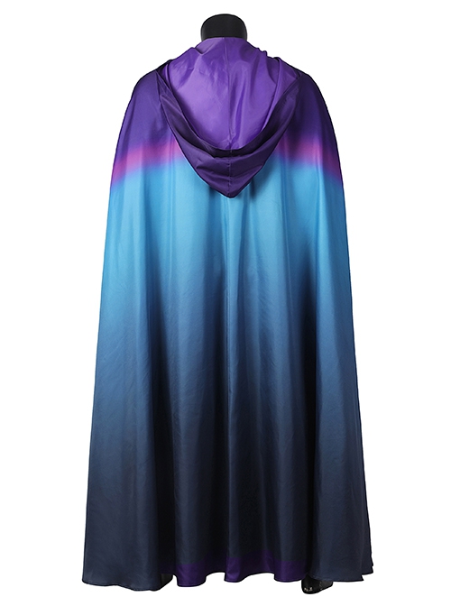 Thor Halloween Cosplay Costume Purple Pink Blue Gradient Loose Fashion Thor Cloak