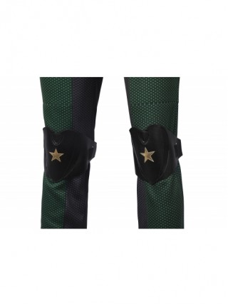 The Boys Season 3 Soldier Boy Halloween Cosplay Costume Dark Green Top Pants Dark Red Gloves Shoe Covers Exquisite Set