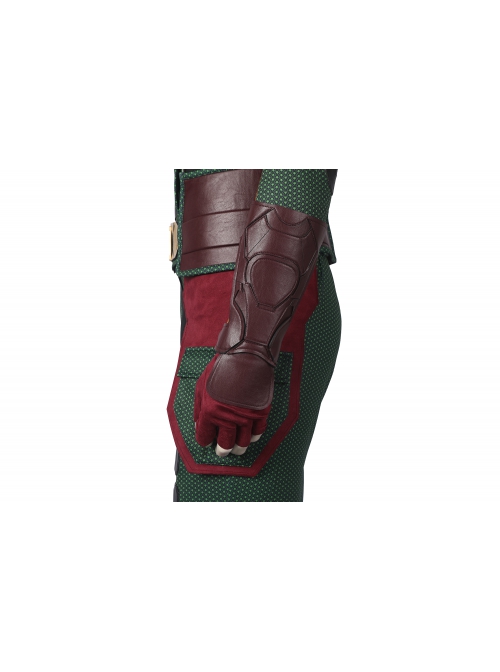 The Boys Season 3 Soldier Boy Halloween Cosplay Costume Dark Green Top Pants Dark Red Gloves Shoe Covers Exquisite Set