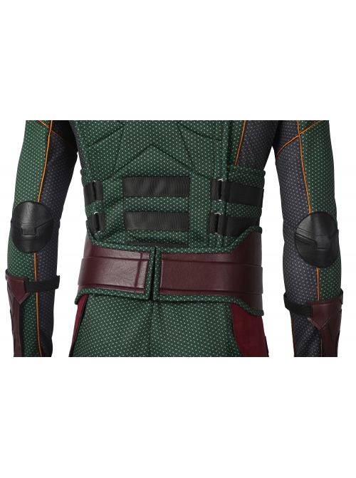 The Boys Season 3 Soldier Boy Halloween Cosplay Costume Dark Green Top Pants Dark Red Gloves Shoe Covers Exquisite Set