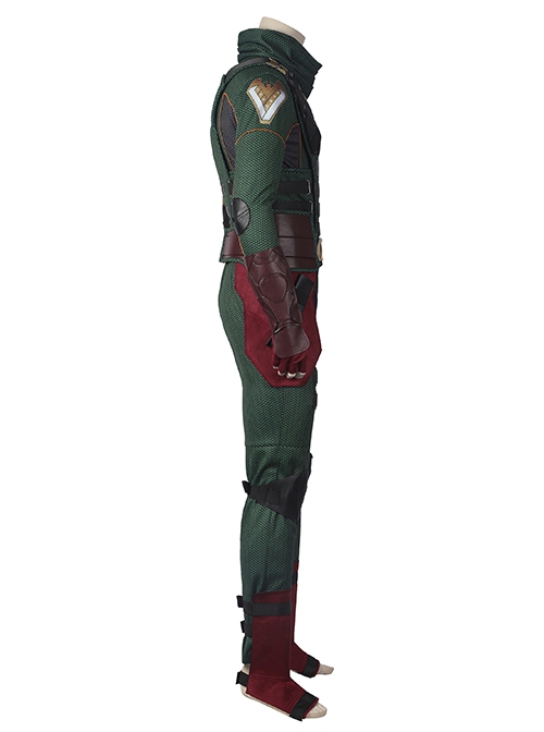 The Boys Season 3 Soldier Boy Halloween Cosplay Costume Dark Green Top Pants Dark Red Gloves Shoe Covers Exquisite Set