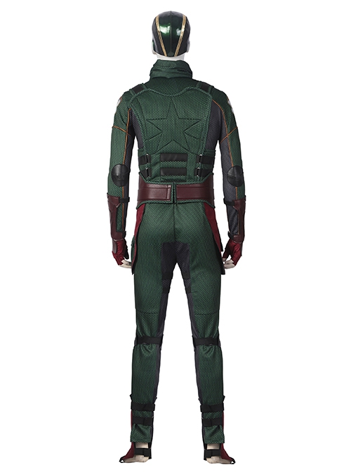 The Boys Season 3 Soldier Boy Halloween Cosplay Costume Dark Green Top Pants Dark Red Gloves Shoe Covers Exquisite Set