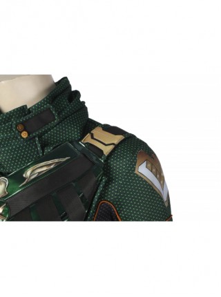 The Boys Season 3 Soldier Boy Halloween Cosplay Costume Dark Green Top Pants Dark Red Gloves Shoe Covers Exquisite Set