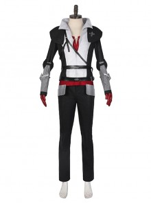 Final Fantasy XVI Clive Rosfield Halloween Cosplay Costume Stand Collar Fashion Slim Fit Black Gray Top Black Pants Delicate Set