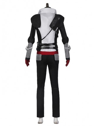 Final Fantasy XVI Clive Rosfield Halloween Cosplay Costume Stand Collar Fashion Slim Fit Black Gray Top Black Pants Delicate Set
