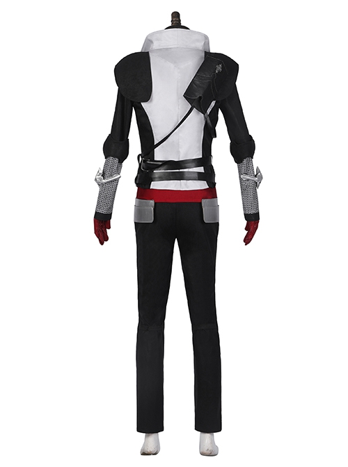 Final Fantasy XVI Clive Rosfield Halloween Cosplay Costume Stand Collar Fashion Slim Fit Black Gray Top Black Pants Delicate Set
