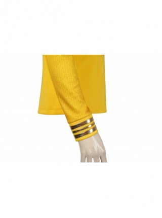 Star Trek Captain Christopher Pike Halloween Cosplay Costume Delicate Badge V Neck Slim Top Yellow Set Of Two
