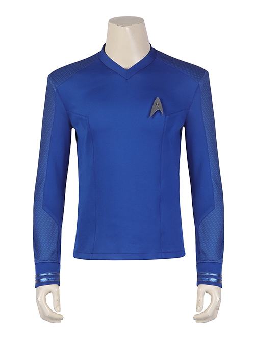 Star Trek Spock Halloween Cosplay Costume Blue Slim Micro Bullet Top Exquisite Badge Set Of Two