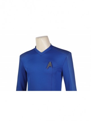 Star Trek Spock Halloween Cosplay Costume Blue Slim Micro Bullet Top Exquisite Badge Set Of Two