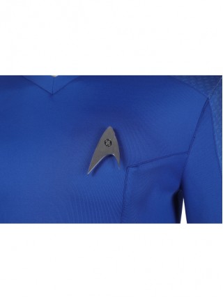 Star Trek Spock Halloween Cosplay Costume Blue Slim Micro Bullet Top Exquisite Badge Set Of Two