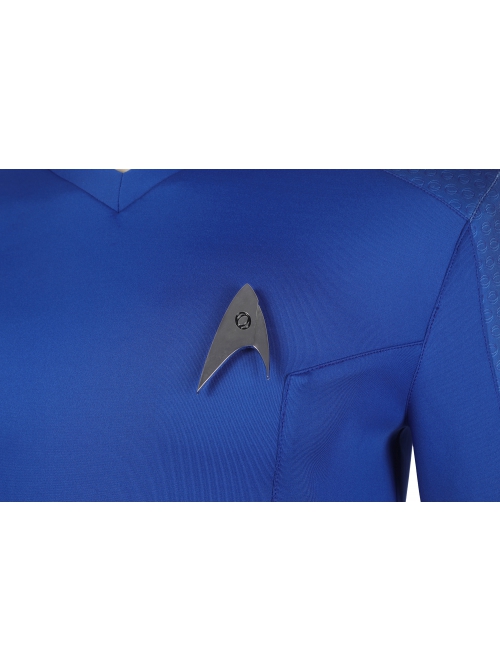 Star Trek Spock Halloween Cosplay Costume Blue Slim Micro Bullet Top Exquisite Badge Set Of Two