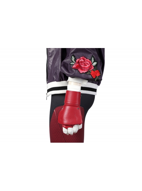 Overwatch 2 Kiriko Kamori Halloween Cosplay Costume Rose Pattern Purple Jacket Tight Red Black Stitching Pants Sexy Suit