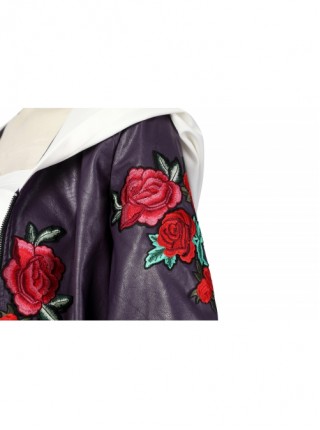 Overwatch 2 Kiriko Kamori Halloween Cosplay Costume Rose Pattern Purple Jacket Tight Red Black Stitching Pants Sexy Suit