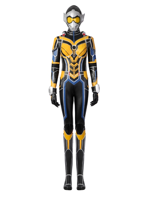 Ant-Man And The Wasp Quantumania Hope Van Dyne Halloween Cosplay Costume Yellow Jumpsuit Set Without Helmet And Shoes