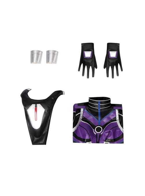 Ant-Man And The Wasp Quantumania Cassie Lang Halloween Cosplay Costume Purple Jumpsuit Set Without Shoes