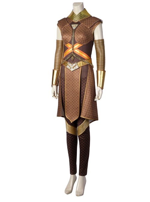 The Boys Season 4 Sister Sage Halloween Cosplay Costume Golden Printed Jumpsuit Set Without Shoes