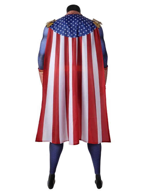 The Boys Season 3 The Homelander Halloween Cosplay Costume Blue Jumpsuit Set Without Shoes