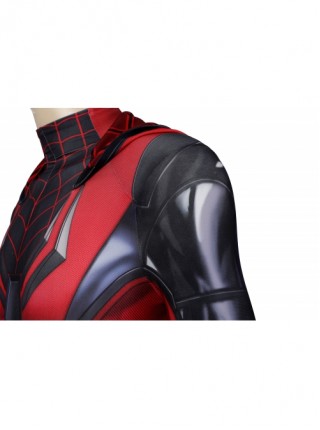 PS5 Game Spider-Man Miles Morales Halloween Cosplay Costume Red Jumpsuit Set