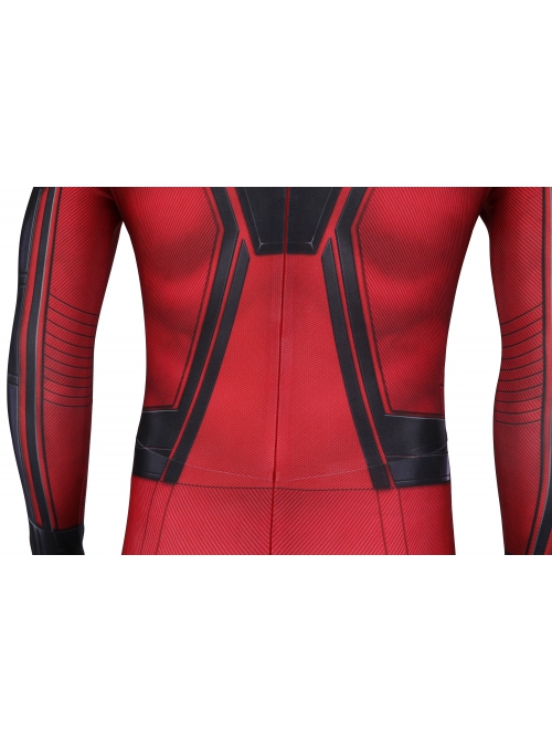 PS5 Game Spider-Man Miles Morales Halloween Cosplay Costume Red Jumpsuit Set
