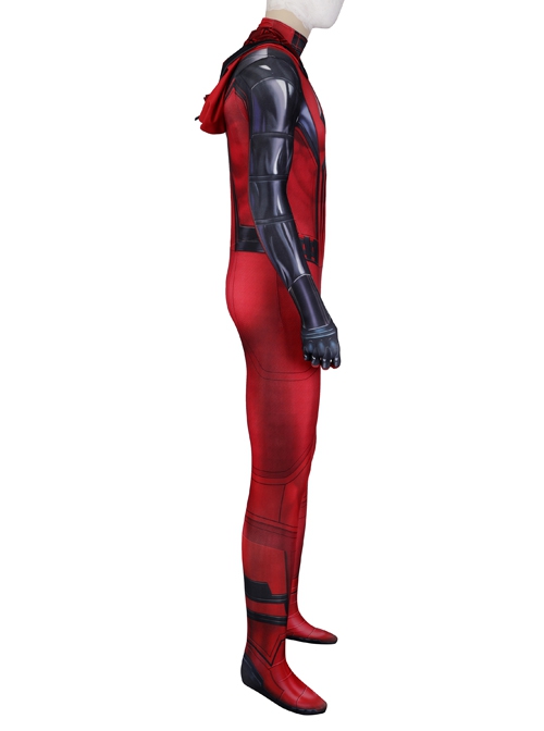 PS5 Game Spider-Man Miles Morales Halloween Cosplay Costume Red Jumpsuit Set