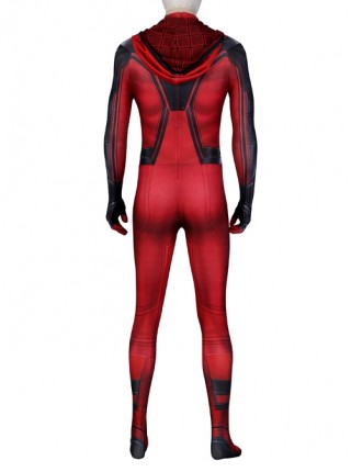 PS5 Game Spider-Man Miles Morales Halloween Cosplay Costume Red Jumpsuit Set