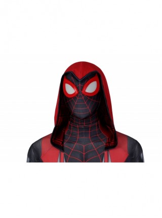 PS5 Game Spider-Man Miles Morales Halloween Cosplay Costume Red Jumpsuit Set