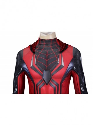 PS5 Game Spider-Man Miles Morales Halloween Cosplay Costume Red Jumpsuit Set