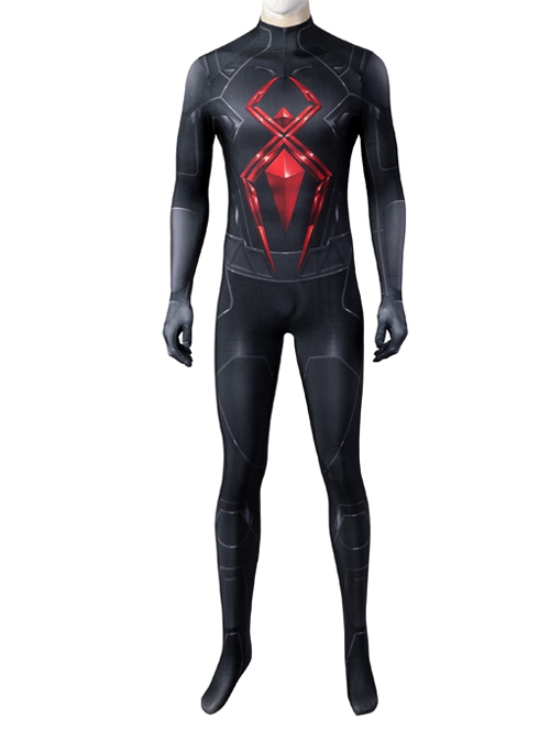 Game Spider-Man Peter Parker Halloween Cosplay Costume Black Jumpsuit Set