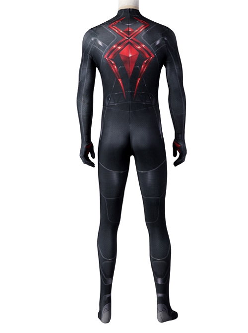 Game Spider-Man Peter Parker Halloween Cosplay Costume Black Jumpsuit Set