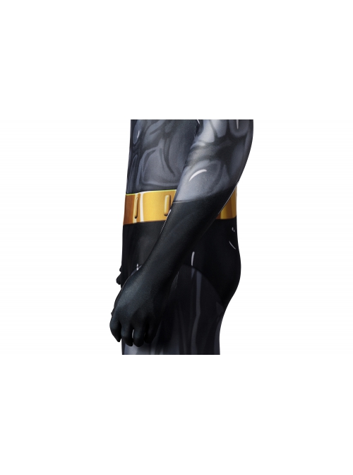 Batman The Animated Series Season 1 Bruce Wayne Halloween Cosplay Costume Black Cloak Black Jumpsuit Set