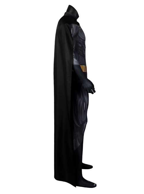 Batman The Animated Series Season 1 Bruce Wayne Halloween Cosplay Costume Black Cloak Black Jumpsuit Set