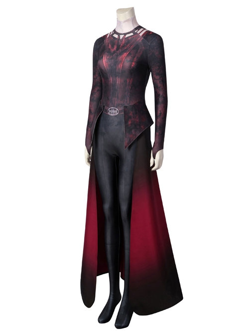 Doctor Strange In The Multiverse Of Madness Scarlet Witch Wanda Django Maximoff Halloween Cosplay Costume Red Jumpsuit Set