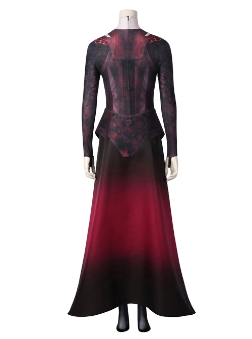 Doctor Strange In The Multiverse Of Madness Scarlet Witch Wanda Django Maximoff Halloween Cosplay Costume Red Jumpsuit Set