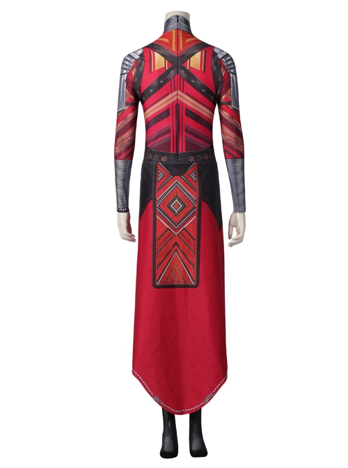 Black Panther Wakanda Forever Dora Milaje Aneka Nakia Ayo Halloween Cosplay Costume Red Printed Jumpsuit Set