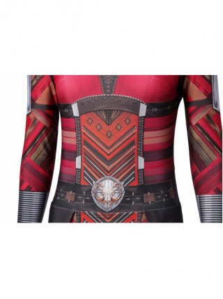 Black Panther Wakanda Forever Dora Milaje Aneka Nakia Ayo Halloween Cosplay Costume Red Printed Jumpsuit Set