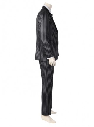 Wednesday Addams Gomez Addams 2022 Version Halloween Cosplay Costume Black Striped Suit Set