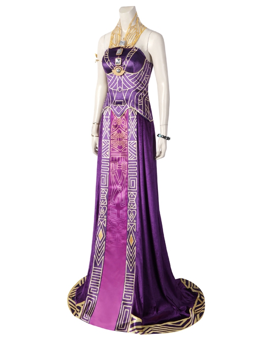 Black Panther Wakanda Forever Queen Ramonda Halloween Cosplay Costume Purple Dress Set