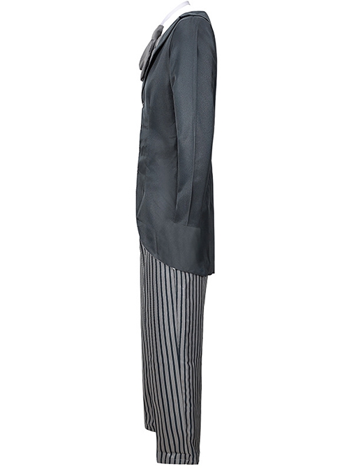 Zombie Bride Victor Grey Suit Vertical Stripe Pant Set Halloween Couple Costume Male