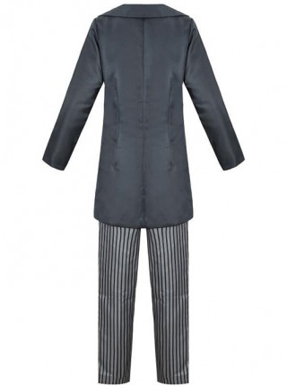 Zombie Bride Victor Grey Suit Vertical Stripe Pant Set Halloween Couple Costume Male