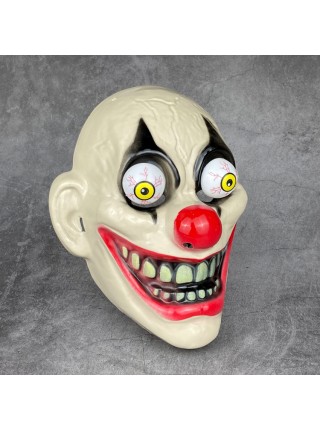 Frightening Red Nose Grin Spring Eye Clown Halloween Trickery Terror Mask